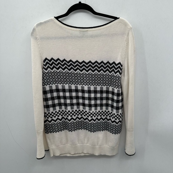 TALBOTS multi pattern womans cottagecore quiet luxury sophisticated sweater L - Picture 3 of 12